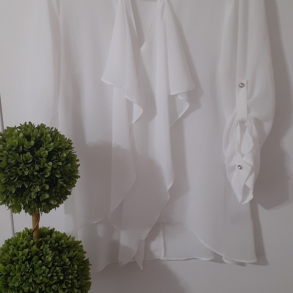 JENNIFER LOPEZ, Blouse side M, long sleeves, transparent blouse. - Picture 3 of 7